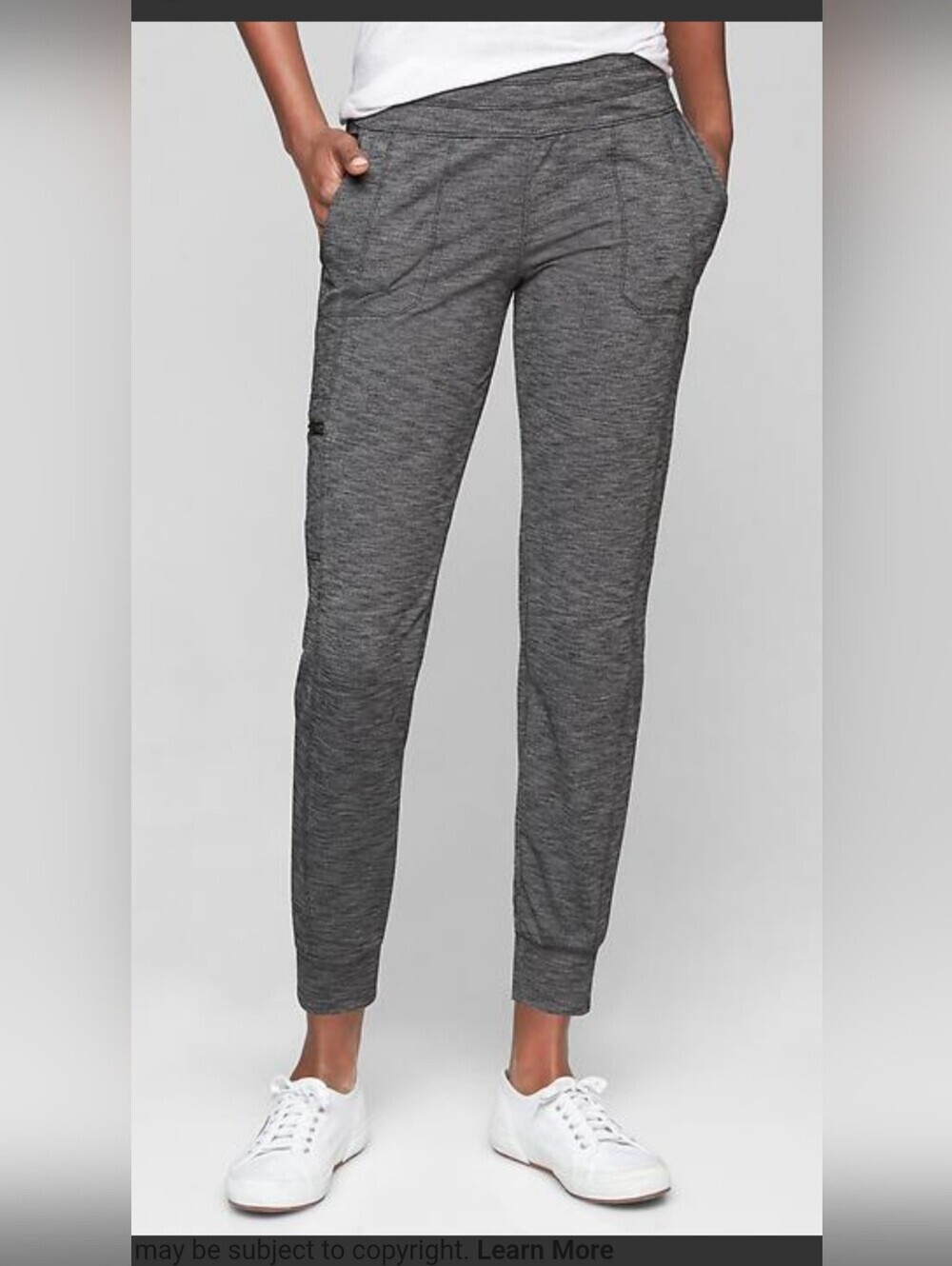 Athleta Metro Jogger Heather Black Womans Medium